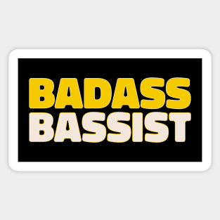 Badass Bassist Typography Gift For Bass Player Sticker